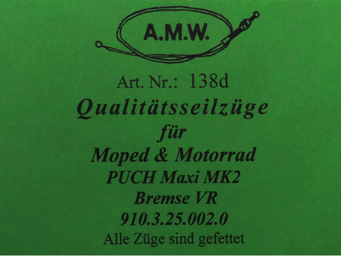 Bowdenzug Puch Maxi MK2 Bremszug vorn A.M.W.  product